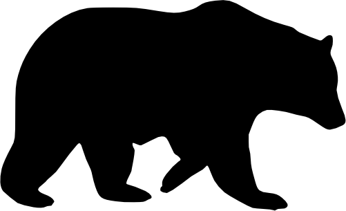 (s006-1-1B) Bear Silhouette