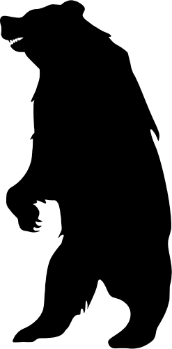 (s006-1-1C) Bear Silhouette