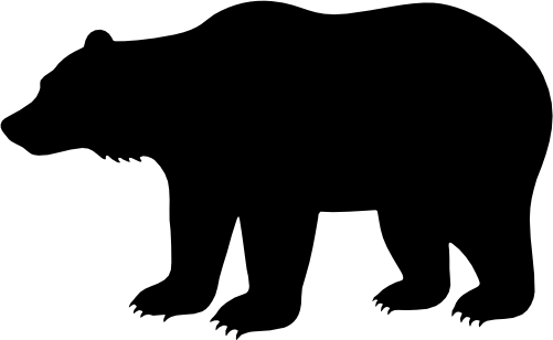 (s006-1-1D) Bear Silhouette