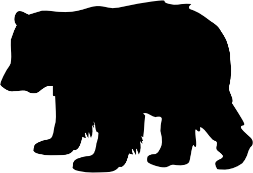 (s006-1-1E) Bear Silhouette