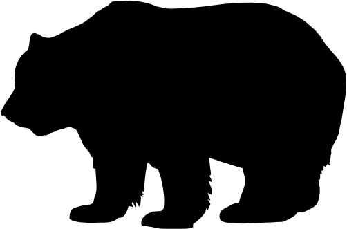 (s006-1-1F) Bear Silhouette