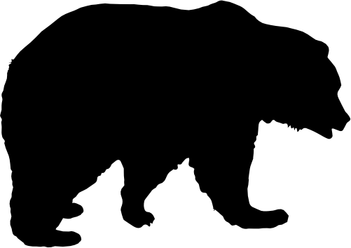 (s006-1-1G) Bear Silhouette