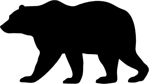 (s006-1-1H) Bear Silhouette