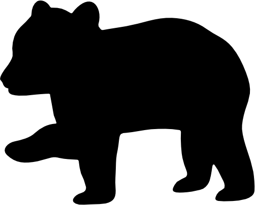 (s006-1-1J) Bear Silhouette
