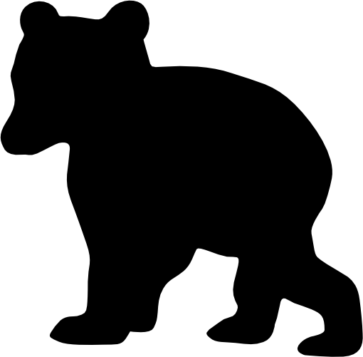 (s006-1-1K) Bear Silhouette