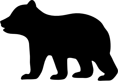 (s006-1-1L) Bear Silhouette