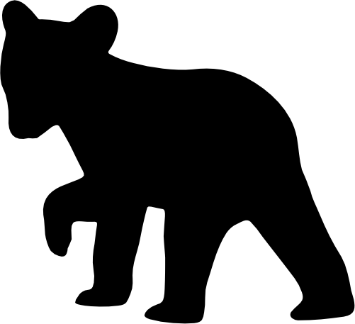 (s006-1-1M) Bear Silhouette