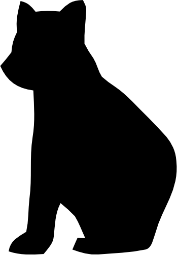 (s006-1-1N) Bear Silhouette