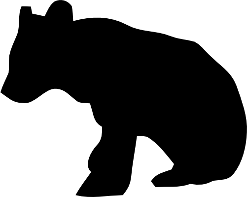 (s006-1-1O) Bear Silhouette