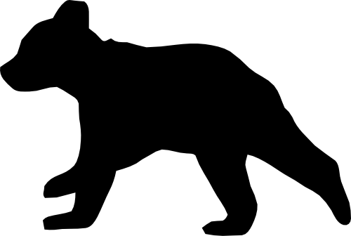 (s006-1-1P) Bear Silhouette