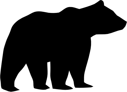 (s006-1-1R) Bear Silhouette