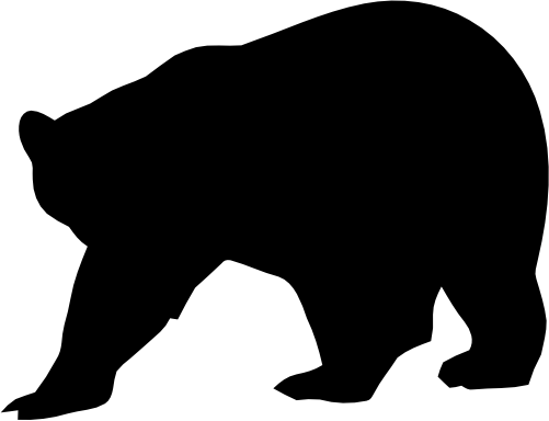 (s006-1-1T) Bear Silhouette
