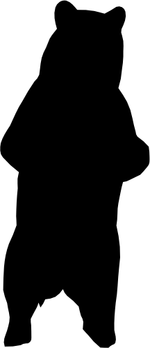 (s006-1-1U) Bear Silhouette