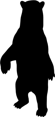 (s006-1-1V) Bear Silhouette