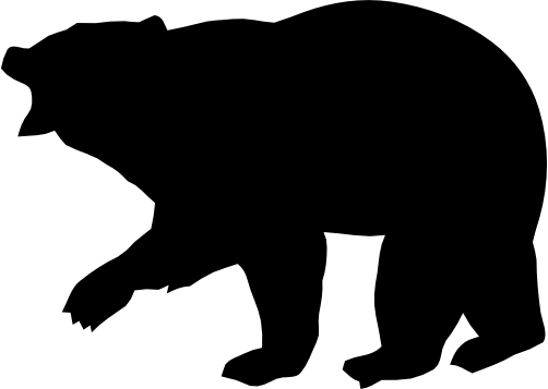 (s006-1-1W) Bear Silhouette