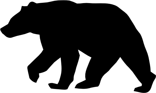 (s006-1-1X) Bear Silhouette