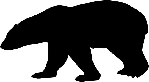 (s006-1-1Y) Bear Silhouette