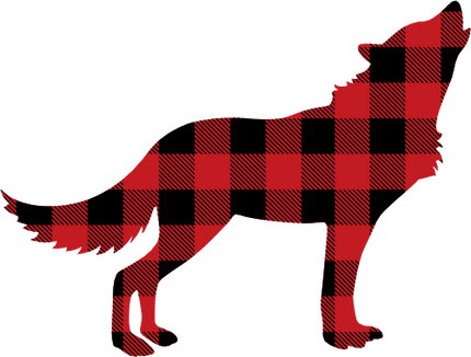 (s006-1-I) Wolf Red, Green, Blue White Black Buffalo Plaid