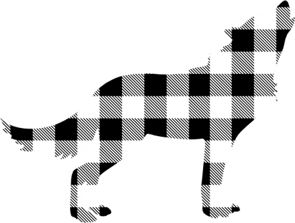 (s006-1-I) Wolf Red, Green, Blue White Black Buffalo Plaid