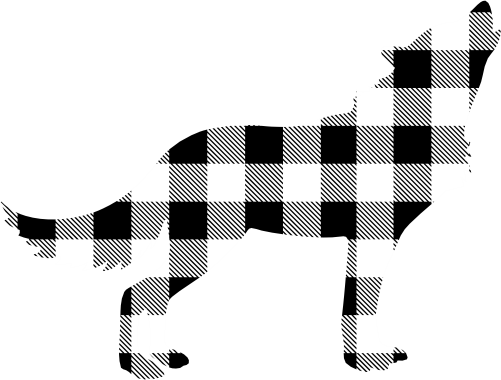 (s006-1-I) Wolf Red, Green, Blue White Black Buffalo Plaid