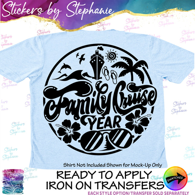 (s6-03-001) Family Cruise Iron-On Transfer