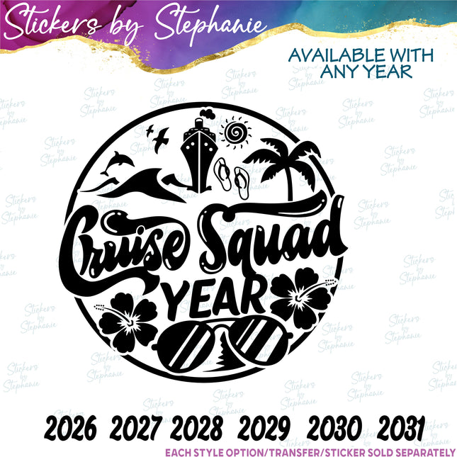 (s6-03-010) Cruise Squad Iron-On Transfer