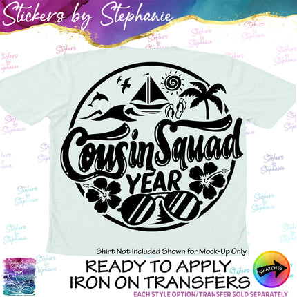 (s6-03-011) Cousin Squad Iron-On Transfer