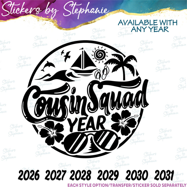 (s6-03-011) Cousin Squad Iron-On Transfer