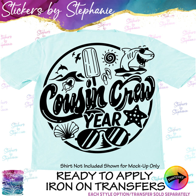 (s6-03-012) Cousin Crew Iron-On Transfer