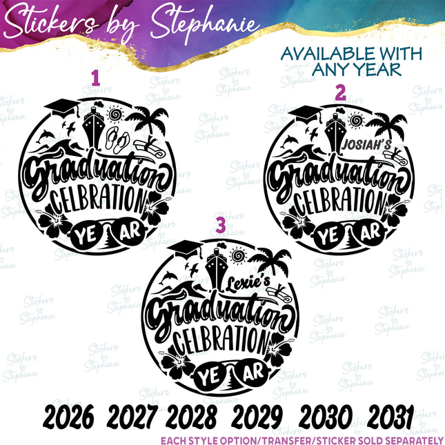 (s6-03-013) Graduation Celebration Iron-On Transfer