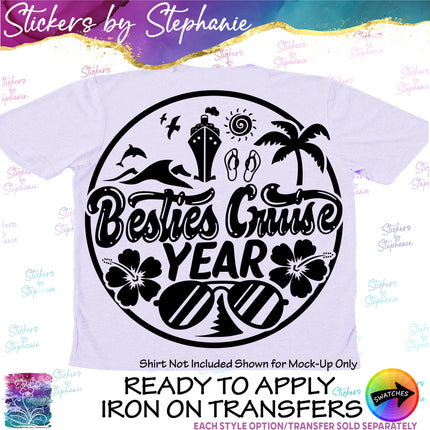 (s6-03-002) Besties Cruise Iron-On Transfer