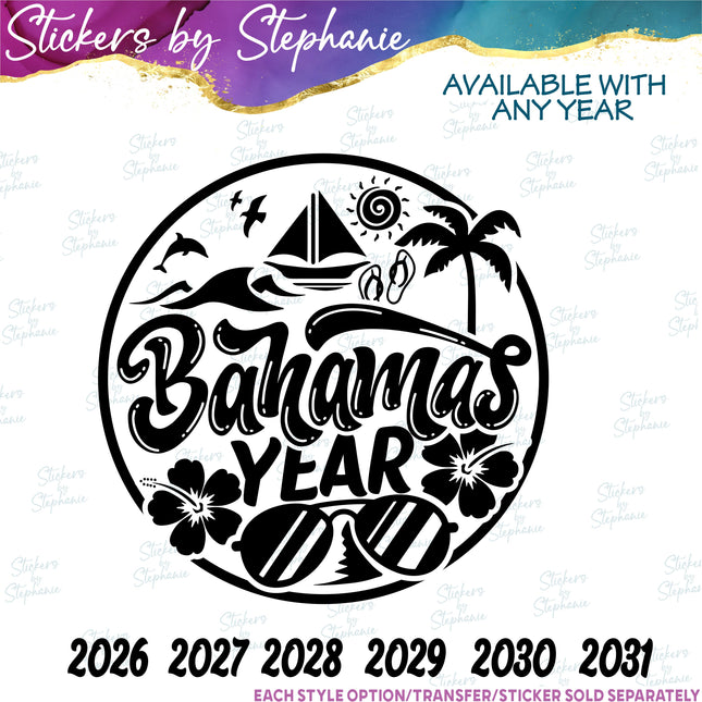 (s6-03-021) Bahamas Iron-On Transfer