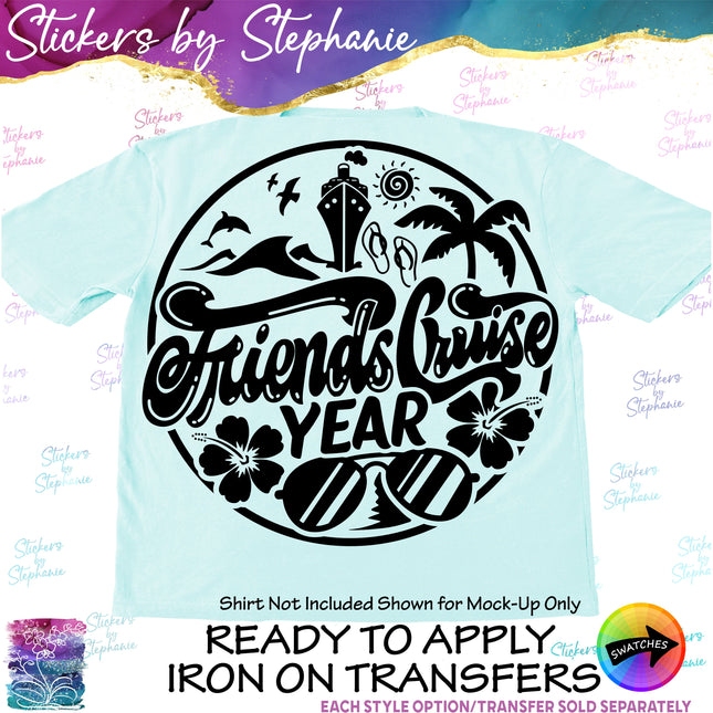 (s6-03-003) Friends Cruise Iron-On Transfer