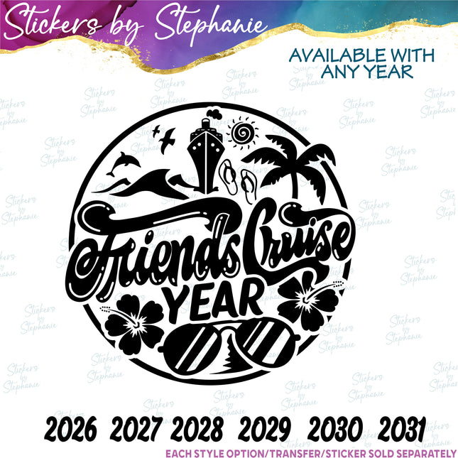 (s6-03-003) Friends Cruise Iron-On Transfer