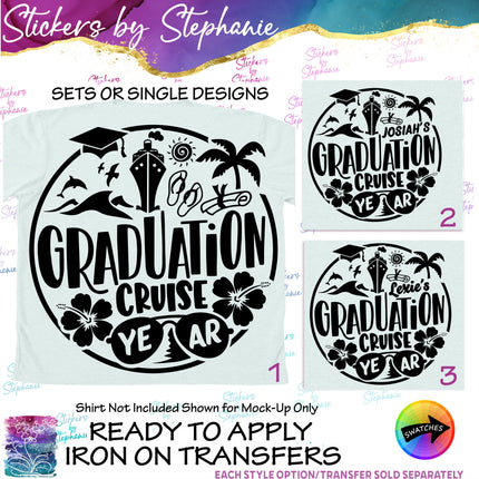 (s6-03-033) Graduation Cruise Iron-On Transfer
