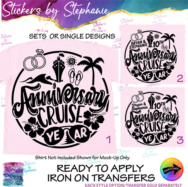 (s6-03-034) Anniversary Cruise Iron-On Transfer