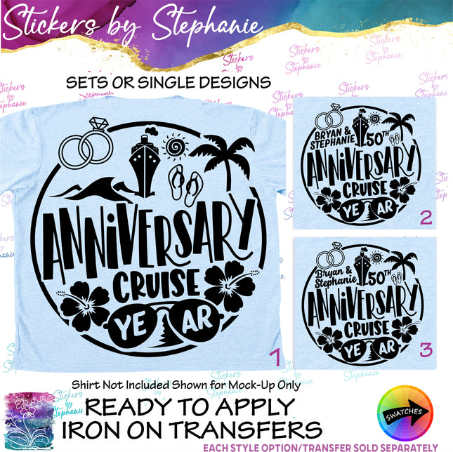 (s6-03-035) Anniversary Cruise Iron-On Transfer