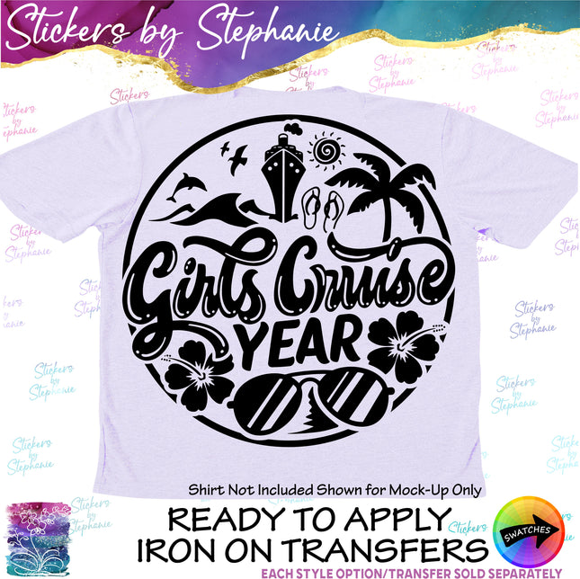 (s6-03-004) Girls Cruise Iron-On Transfer