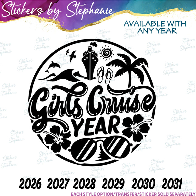 (s6-03-004) Girls Cruise Iron-On Transfer