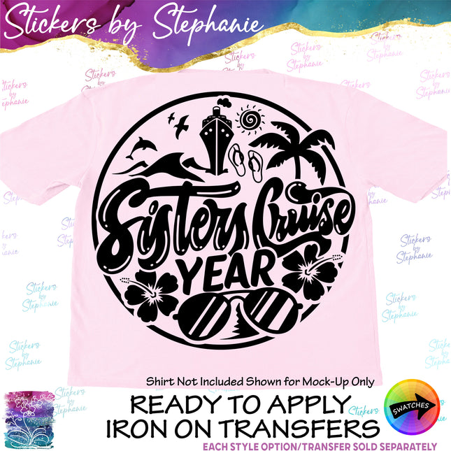 (s6-03-006) Sisters Cruise Iron-On Transfer