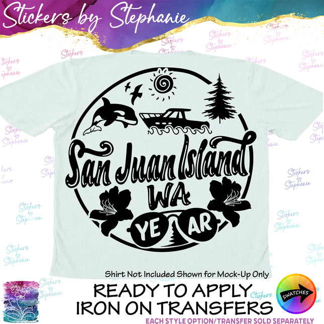 (s6-03-008) San Juan Island, WA Iron-On Transfer