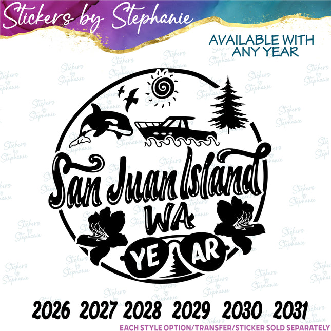 (s6-03-008) San Juan Island, WA Iron-On Transfer