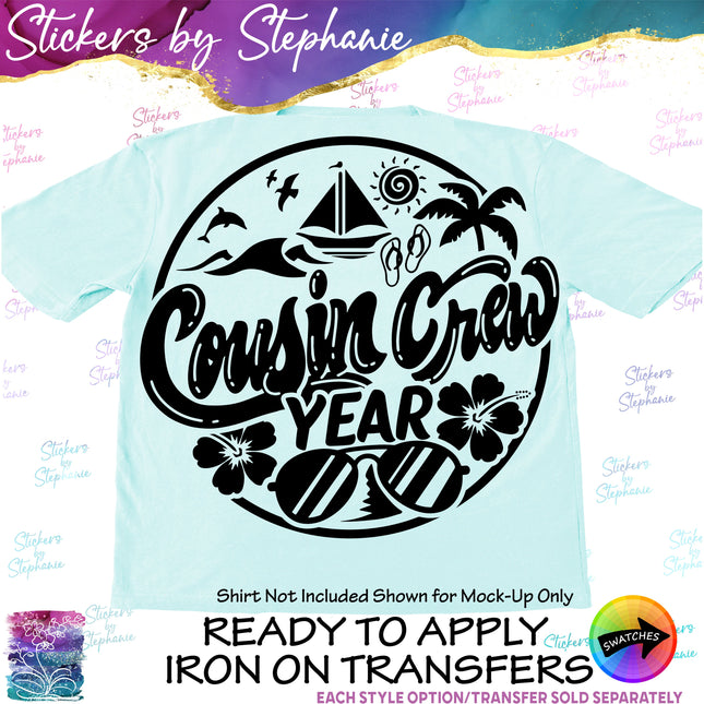 (s6-03-009) Cousin Crew Iron-On Transfer