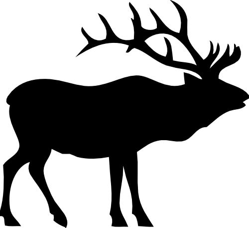 (s006-3-A) Elk Silhouette