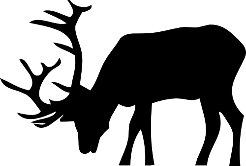 (s006-3-B) Elk Silhouette