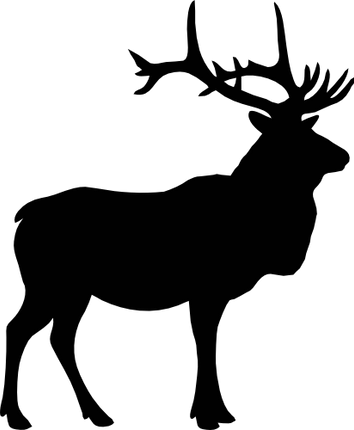 (s006-3-D) Elk Silhouette