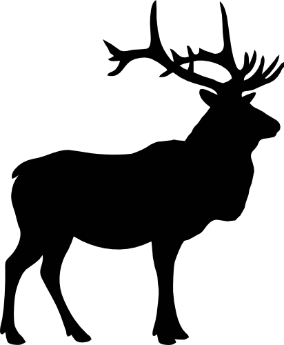 (s006-3-D) Elk Silhouette