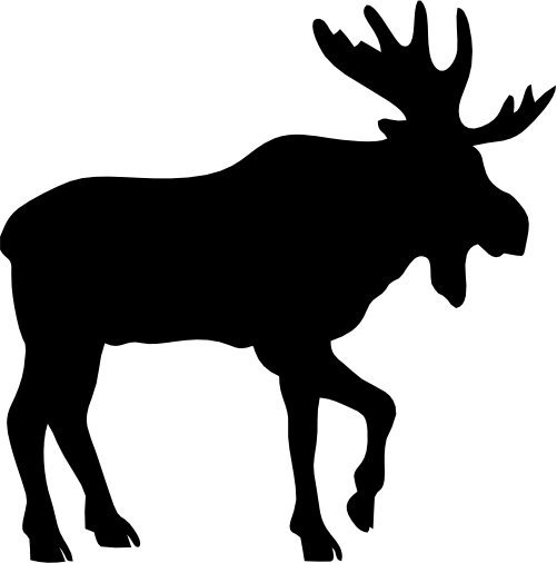 (s006-3-H) Moose Silhouette