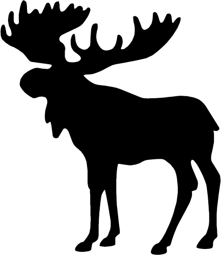 (s006-3-K) Moose Silhouette