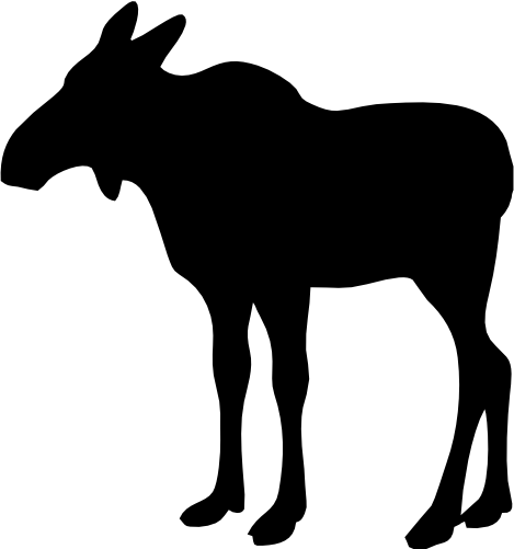 (s006-3-L) Moose Silhouette